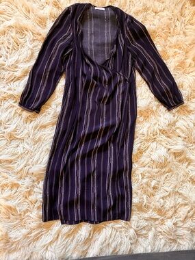 Rodebjer Lu Bumble Dress in Dark Indigo Size M / L (no sash)